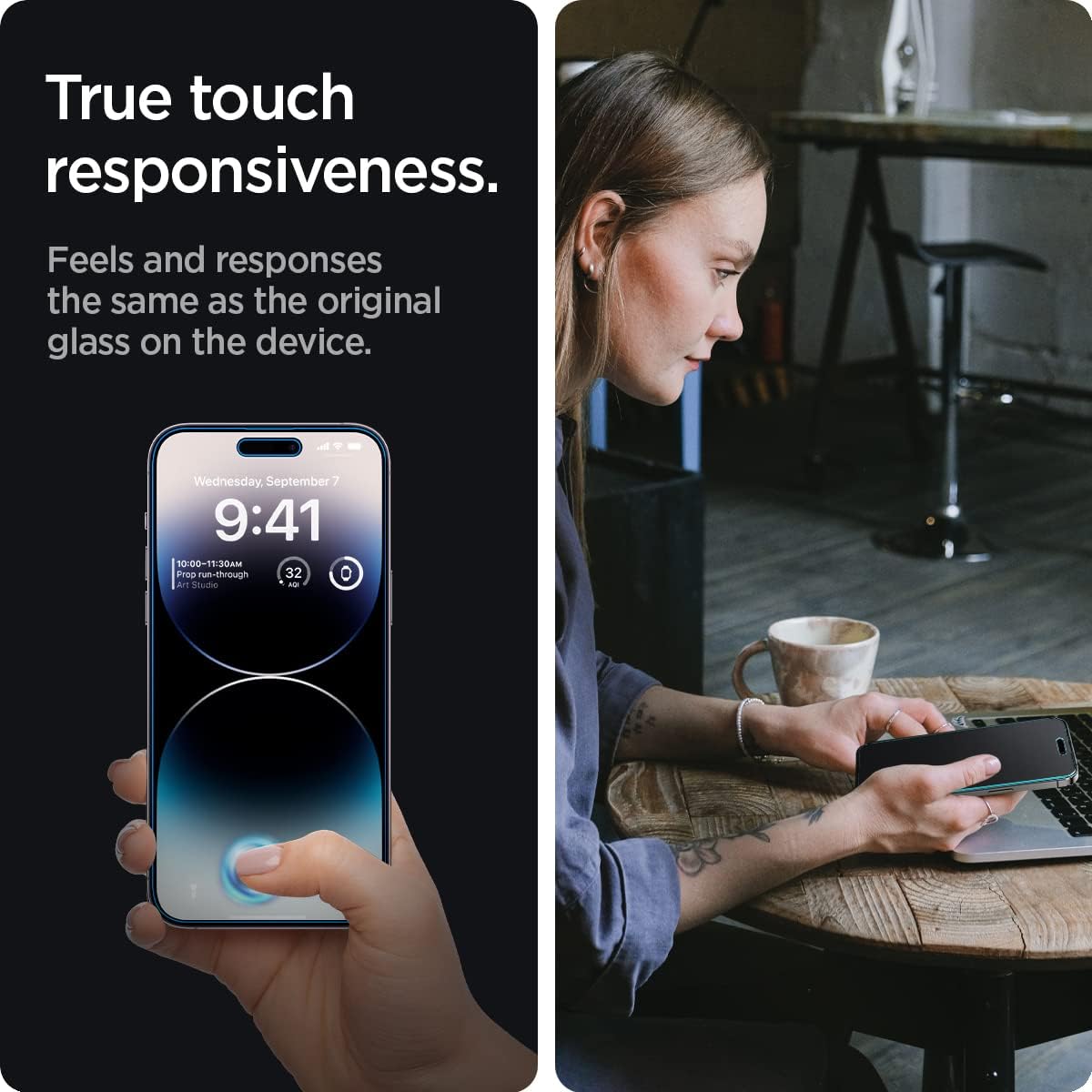 Spigen GlasTR EZ FIT Privacy Screen Protector for iPhone 14 Pro