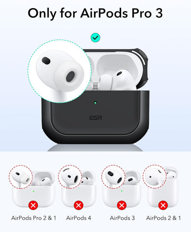 ESR for AirPods Pro 3 Case, Compatible with MagSafes, Black