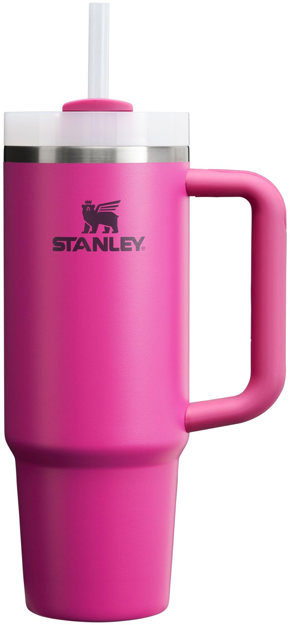 Stanley Quencher H2.0 Tumbler with Handle & Straw 30 oz | Twist On 3-Way Lid | Cupholder Compatible for Travel | Insulated Stainless Steel Cup | BPA-Free | Fuchsia