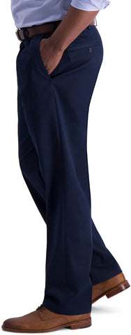 Haggar Men’s Classic Fit Iron Free Premium Khaki Pleat Front Casual Pant