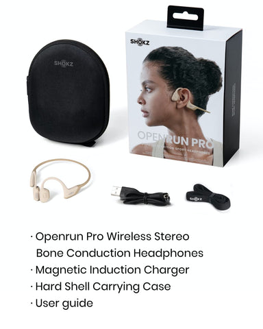 SHOKZ OpenRun Pro Mini - Premium Bone Conduction Open-Ear Bluetooth Sport Headphones - Sweat Resistant Wireless Earphones for Workouts and Running with Deep Base - Built-in Mic, with Headband