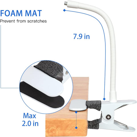 Flexible Baby Monitor Mount Compatible with HelloBaby HB65/HB6550/HB6558/HB66/HB248,ANMEATE SM935E/SM650 Monitor,Baby Camera Mount,Baby Clip Mount Without Tools or Wall Damage