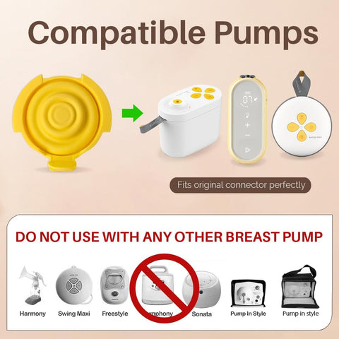 PumpMom-us Membranes Compatible with Medela Pump Parts, Silicone Diaphragm for PersonalFit Flex connectors Replacement Membranes, Pump in Style MaxFlow, Swing Maxi and Freestyle Flex Parts, 2-Pack (2)
