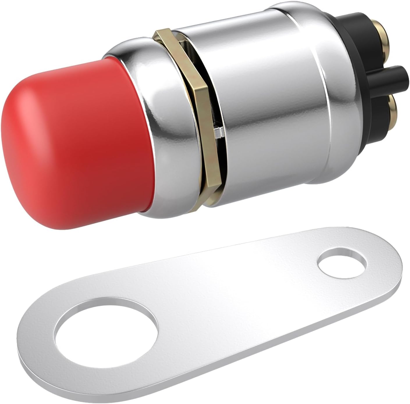 BFXM Push Button Starter Switch, 12V 50A Momentary Push Button Switch