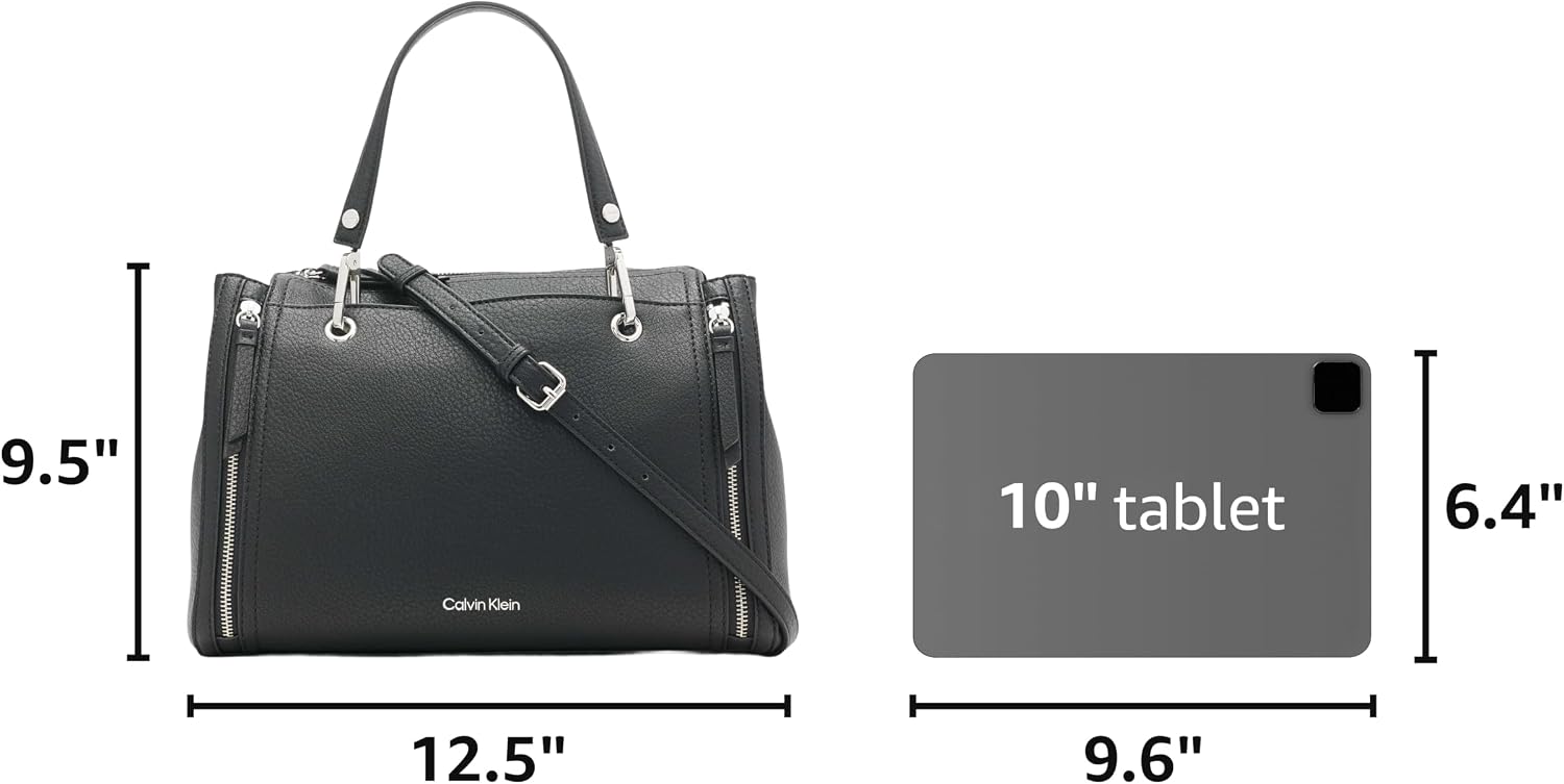 Calvin Klein Women's Bubble Lamb Organization Satchel Handbag