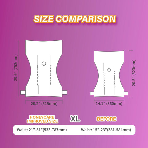 HONEY CARE All-Absorb Disposable Dog Diapers XL Size, Improved Bigger Size, 12 Count, Super Absorbent, Breathable, Wetness Indicator