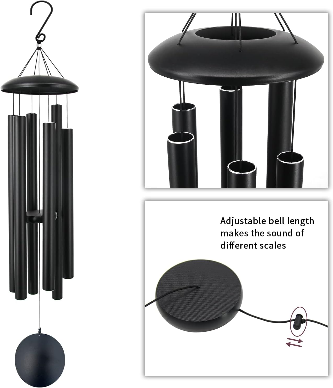 ASTARIN 45 in Memorial Wind Chimes Large with 6 Heavy Tubes