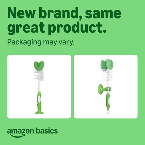 Amazon Basics Bottle Brush (Pack of 3), White (Previously Mama Bear)