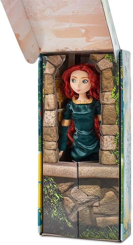 Disney Store Official Princess Classic Doll (Merida), 11 Inches, Includes Brush with Molded Details, Fully Posable Toy in Classic Outfit - Disney Princess Toys