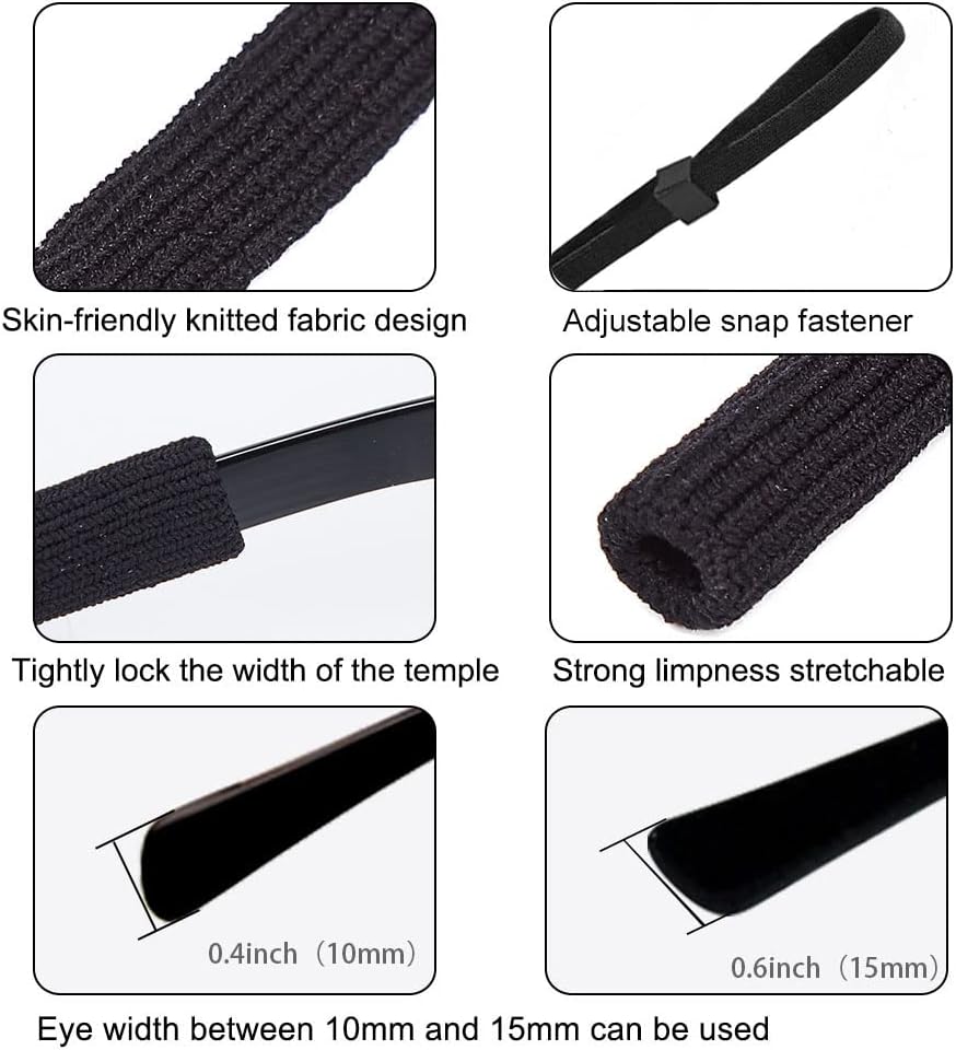 SHINKODA 6-Pack Glasses Strap - Universal Eyeglass Lanyard - Eyewear Retainer Cord for Reading, Safety, Sports & Sunglasses