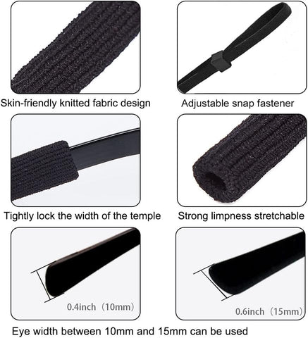 SHINKODA 6-Pack Glasses Strap - Universal Eyeglass Lanyard - Eyewear Retainer Cord for Reading, Safety, Sports & Sunglasses