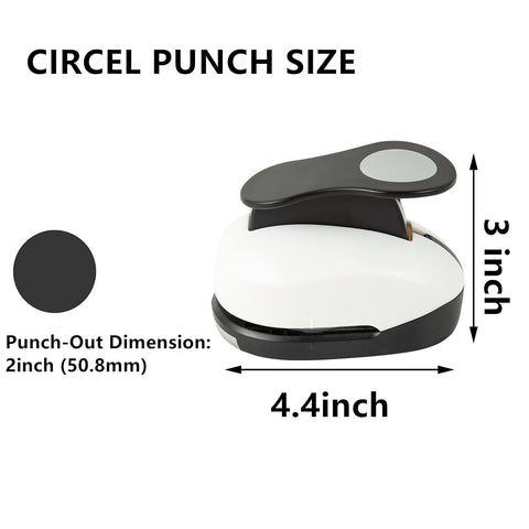 2" inch Hole Punch Circle Cutter Punches Paper Circles Craft Punches Large Circle Anywhere Punch, Whole, Round,Window,DIY Handmade Scrapbooking Engraving,Arts, (50.8mm) Circular