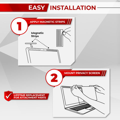 SightPro Magnetic Laptop Privacy Screen 14 Inch 16:9 - Removable Computer Privacy Filter Shield and Protector