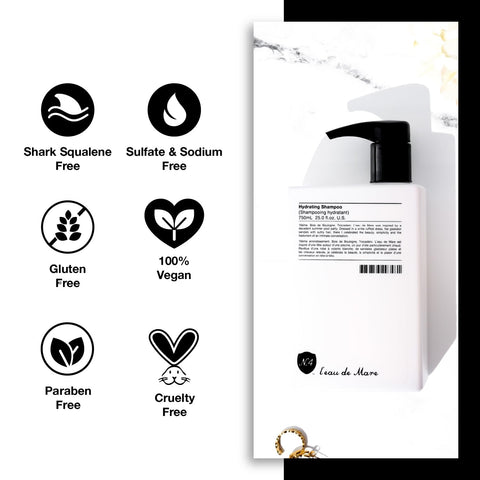 Number 4 Hydrating Shampoo, Shampoo for Women and Men. Sulfate, Gluten, & Paraben Free | Cleanse, Moisturizing & Color Protecting, 25 oz