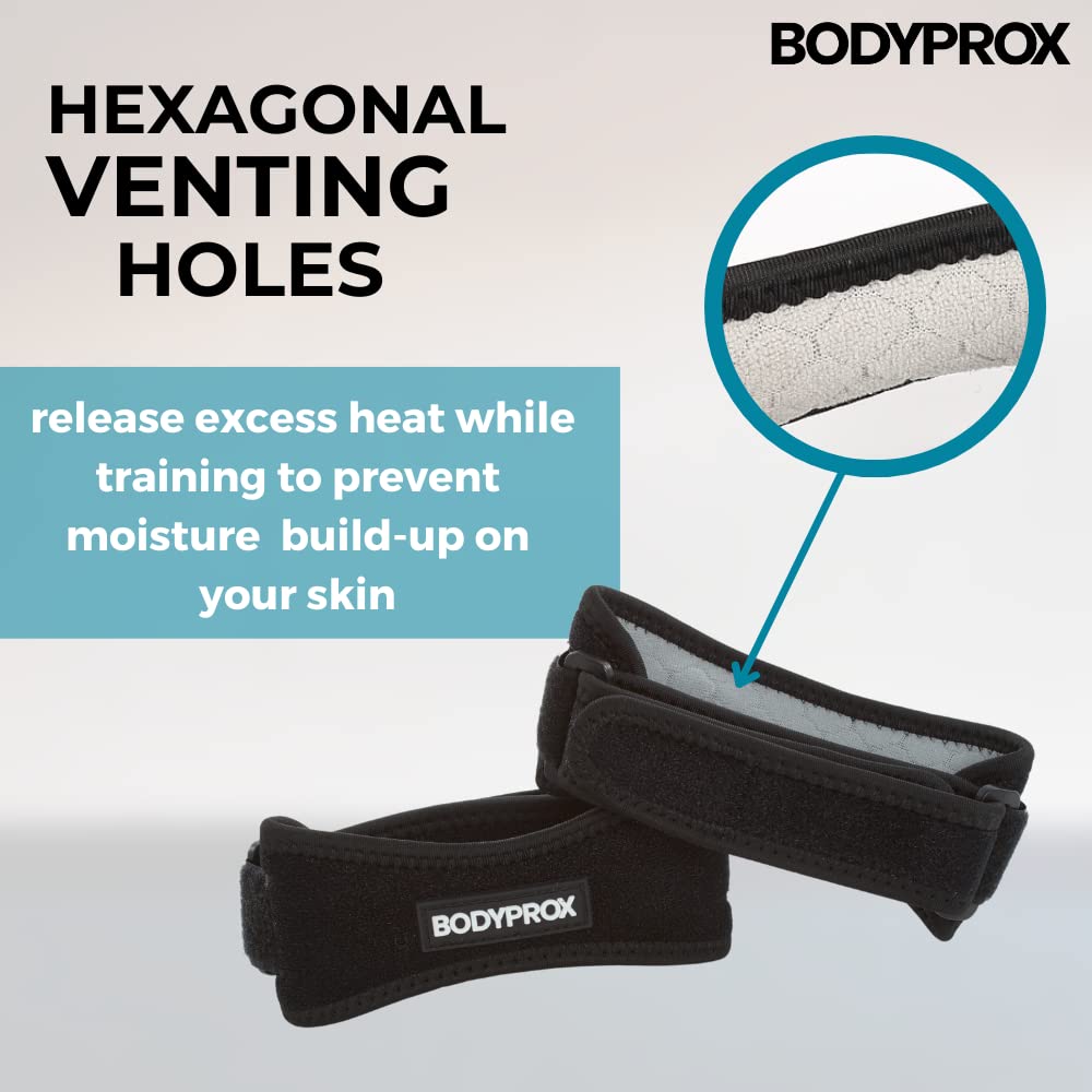 Bodyprox Patella Tendon Knee Strap 2 Pack, Knee Pain Relief Support Brace