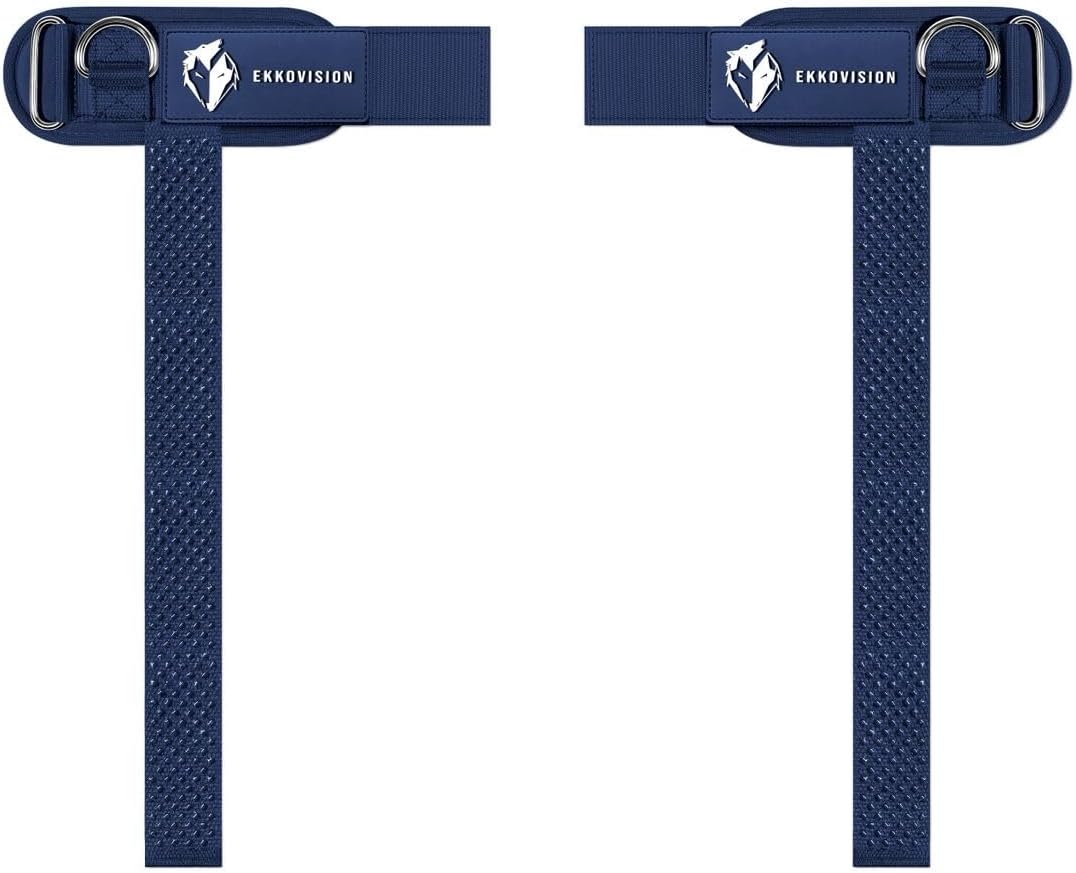 Ekkovision EKKO Weight Lifting Straps With Cuffed D Ring, Wrist Support for Men, Heavy Duty Thick Comfortable Lifting Straps, Secure Fit, Enhanced Grip, Straps for Weightlifting & Gym Training