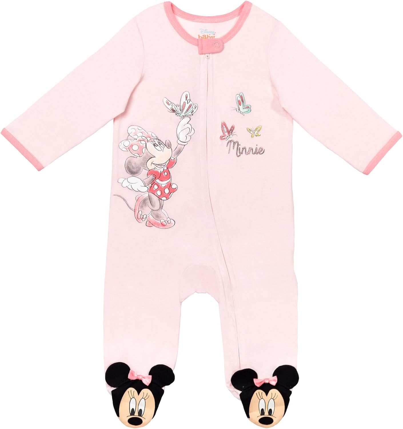 Disney Baby Girls' 2-Pack Footed Sleep N' Play Newborn to Infant