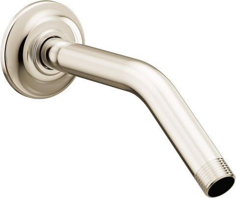 Moen S122BN Premium 8-Inch Standard Shower Arm with Matching Flange Included, Brushed Nickel
