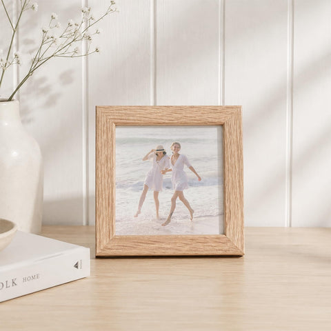 4x4 Picture Frame, Solid Oak Wood 4x4 Photo Frames
