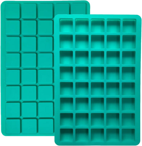 Cube Cake Silicone Mold - 1.6" x 1.6" x 0.8" 15-Cavity 3D Square Mini Mousse Cake Baking Mold, French Dessert Molds for Chocolate, Jello, Brownie Bites, Ice Cream Cube