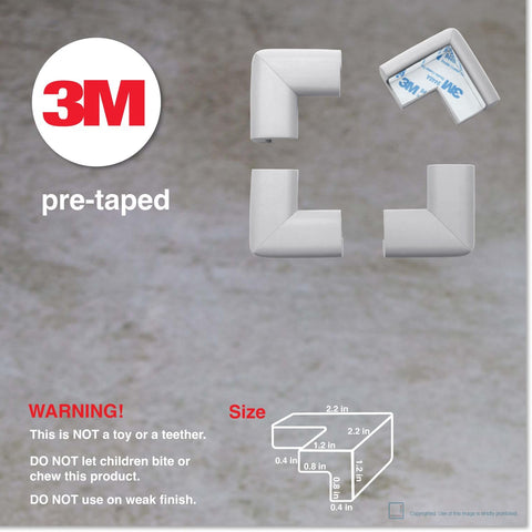 Roving Cove Baby Proof Corner Protector, Pre-Taped, 12 Large Corners