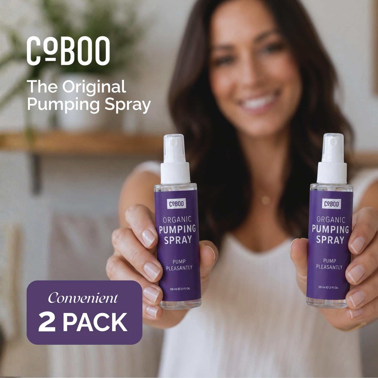 CoBoo The Original Pumping Spray, Breast Lubricant 2 fl oz (Pack of 2)