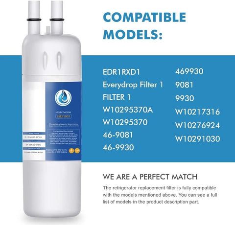 Replacement for EDR1RXD1, W10295370A, WHR1RXD1, Compatible with Kenmore 46-9081, 9081, 46-9930, 9930, P4RFWB, P8RFWB2L, W10276924, W10291030-1 Pack