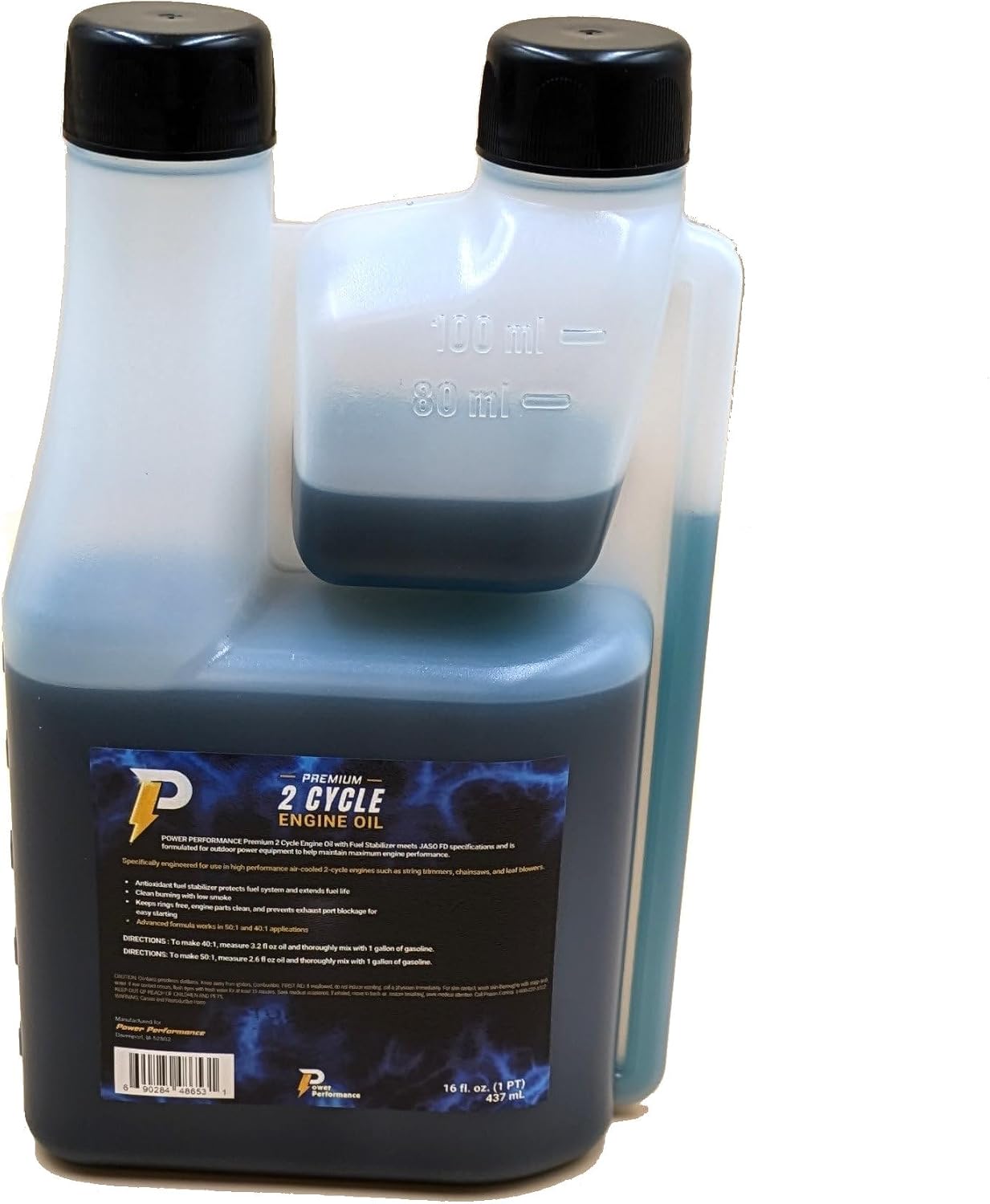 Power Performance Premium 2-Cycle Oil 16oz Easy to Measure Bottle