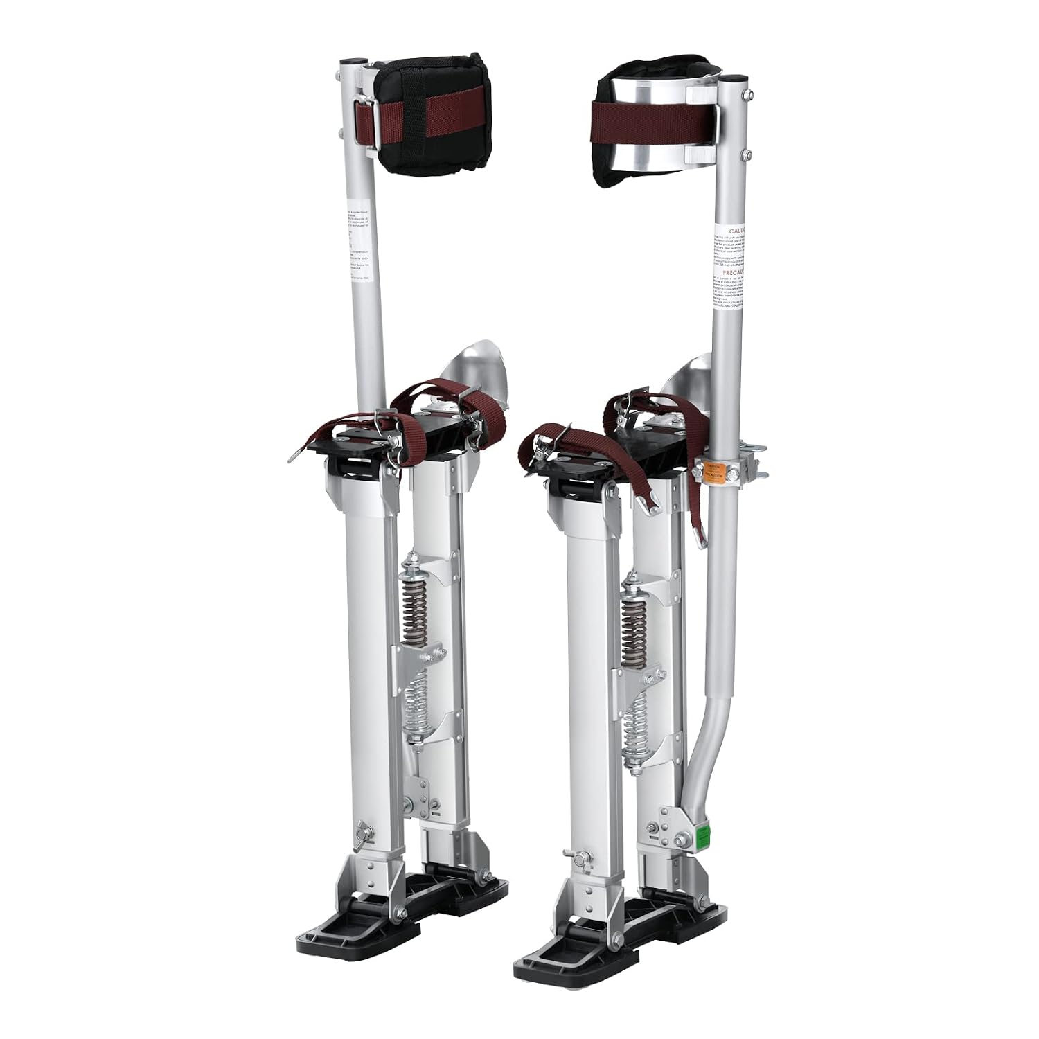 VEVOR 18''-30'' Adjustable Aluminum Drywall Tool Stilts, Durable Non-Slip Work Stilts with Protective Knee Pads, for Sheetrock Painting, Taping, Walking, Silver