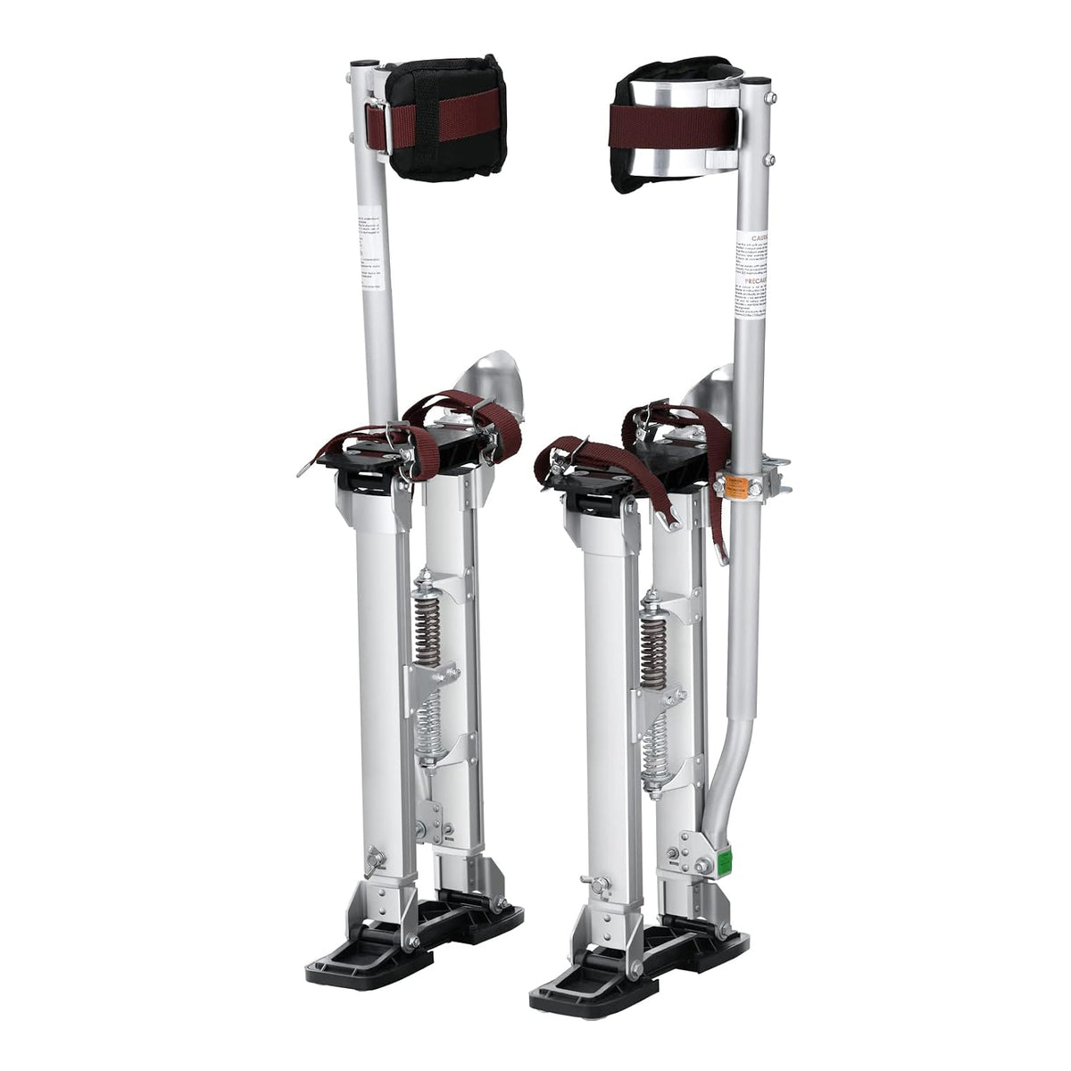VEVOR 18''-30'' Adjustable Aluminum Drywall Tool Stilts, Durable Non-Slip Work Stilts with Protective Knee Pads, for Sheetrock Painting, Taping, Walking, Silver