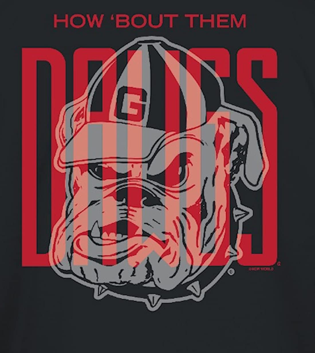 Georgia Tall Dawgs Mascot 2-Sided Black Long Sleeve T Shirt