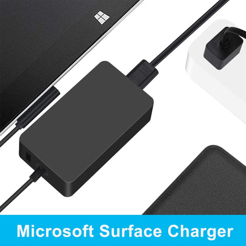 Surface Pro Charger, 65W Surface Pro 7 Pro 6 Pro 5 Pro 4 Pro 3 Power Supply Charger Fit for Microsoft Surface Book Surface Laptop 3 2 1 Surface Tablet, Surface Go 2 1, Model 1706 1800 1625 Charger