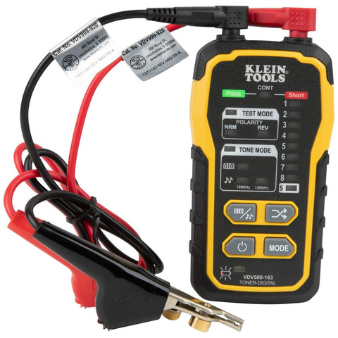 Klein Tools VDV500-163 Wire Tracer Digital Tone Generator Continuity Cable Tester for for Ethernet, Telephone, Speaker, Coax, and Data Cables RJ45, RJ11, RJ12