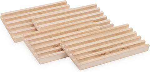 Spin Master Games Wooden Domino Racks Set of 4 Trays Classic Board Game