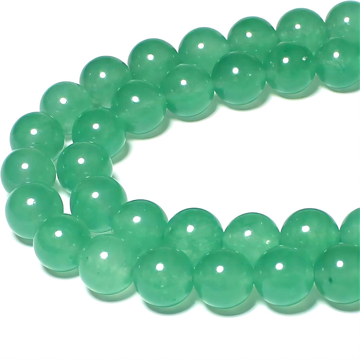 MJDCB Stone Beads 4mm 85pcs Round Aventurine Green Jade Loose Gemstone Bead Charms for Jewelry Making Bracelet Necklace Earring Pendant