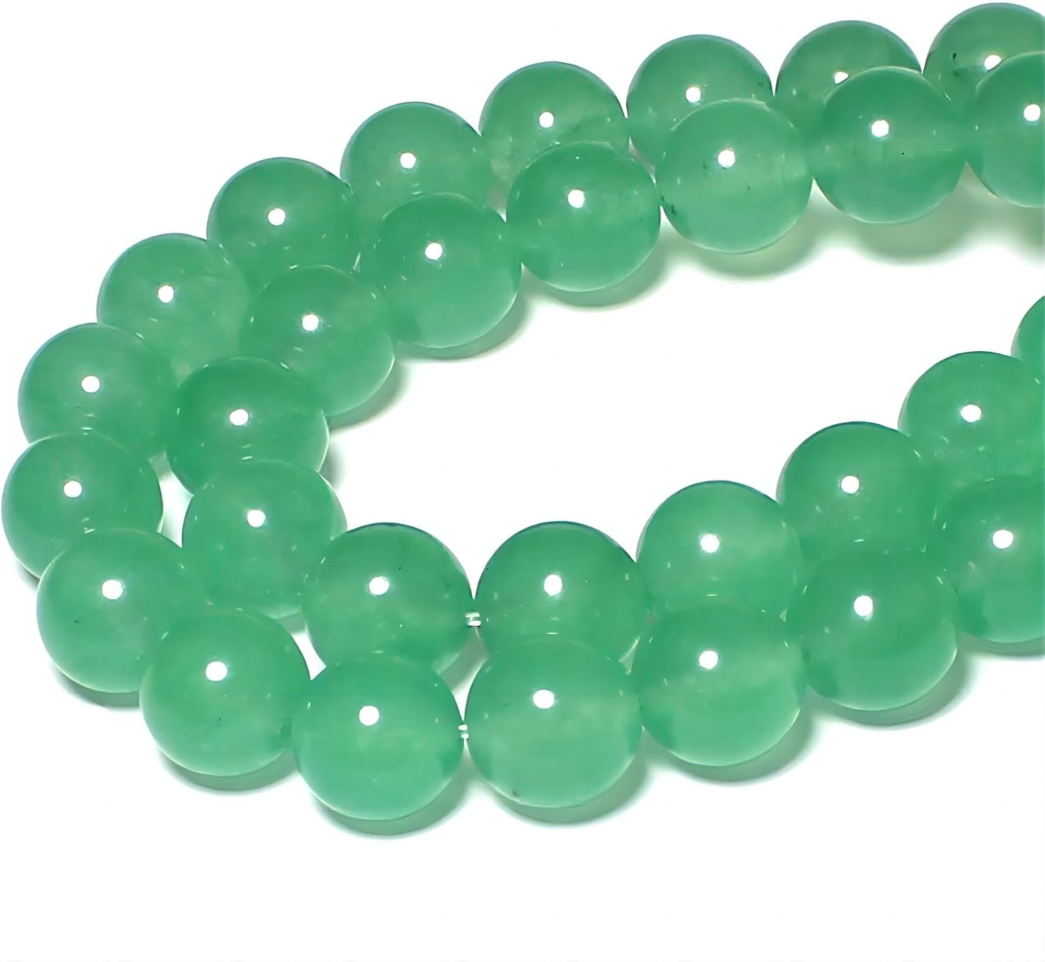 MJDCB Stone Beads 4mm 85pcs Round Aventurine Green Jade Loose Gemstone Bead Charms for Jewelry Making Bracelet Necklace Earring Pendant
