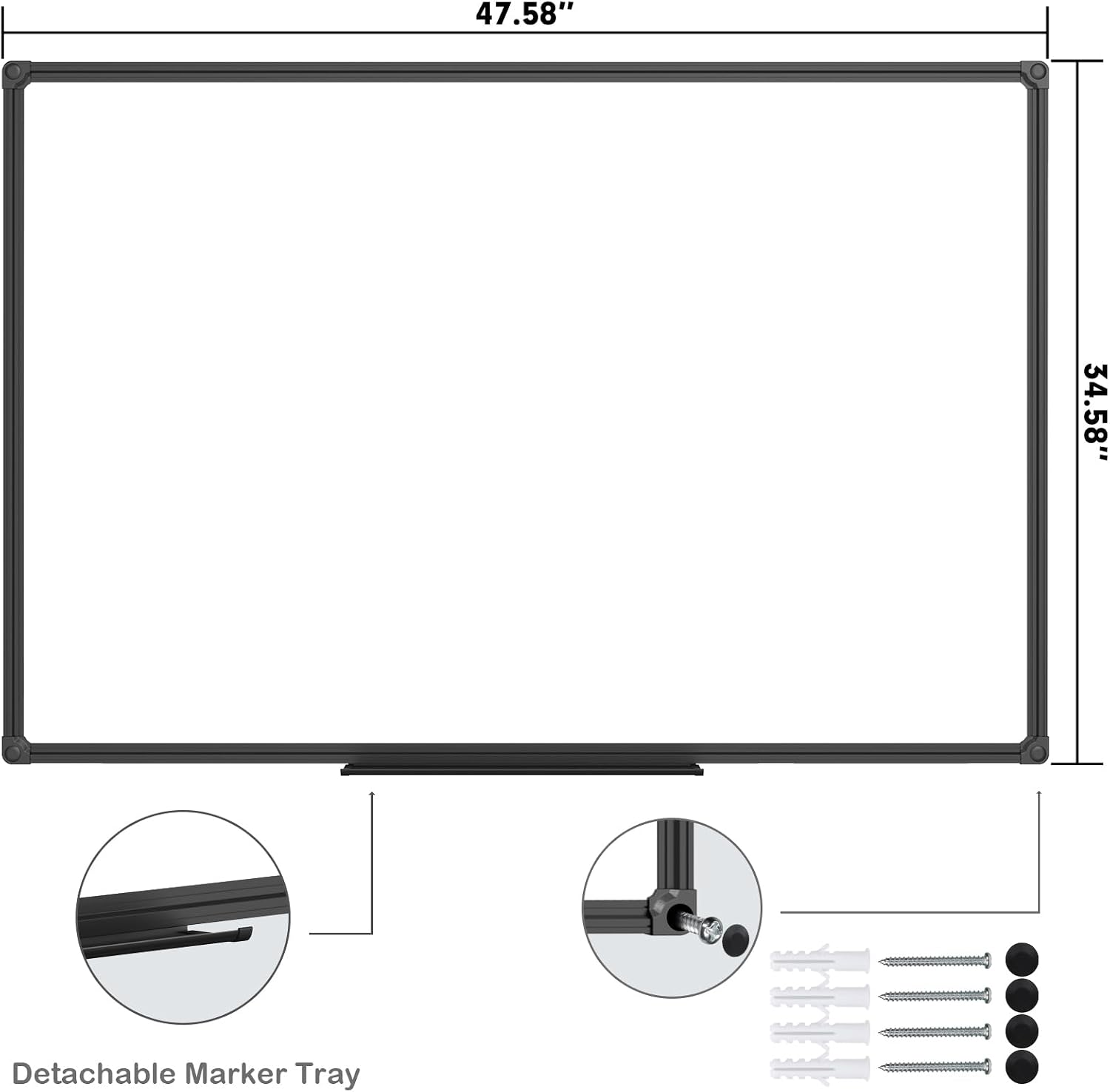 JILoffice Magnetic Whiteboard/White Board, Dry Erase Board 48 x 36 Inch