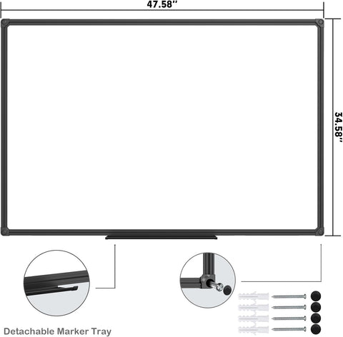 JILoffice Magnetic Whiteboard/White Board, Dry Erase Board 48 x 36 Inch