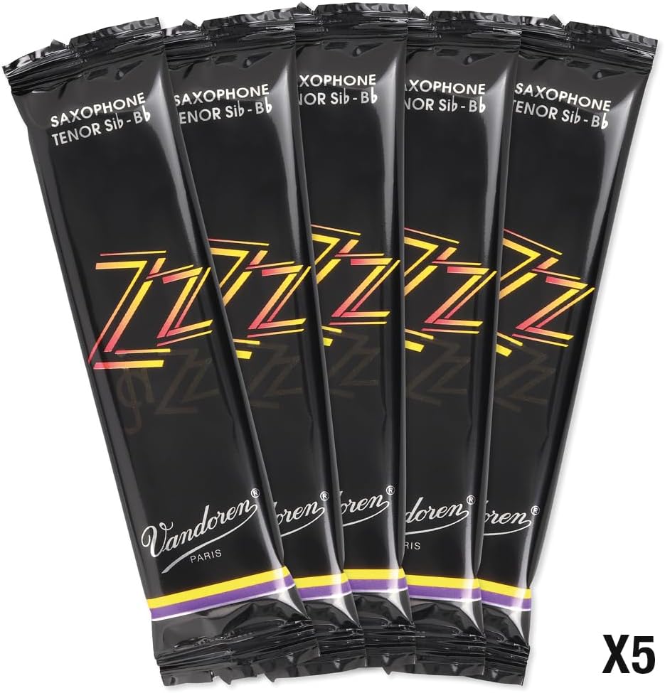 Vandoren SR4235 Tenor Sax ZZ Reeds Strength 3.5; Box of 5, Black