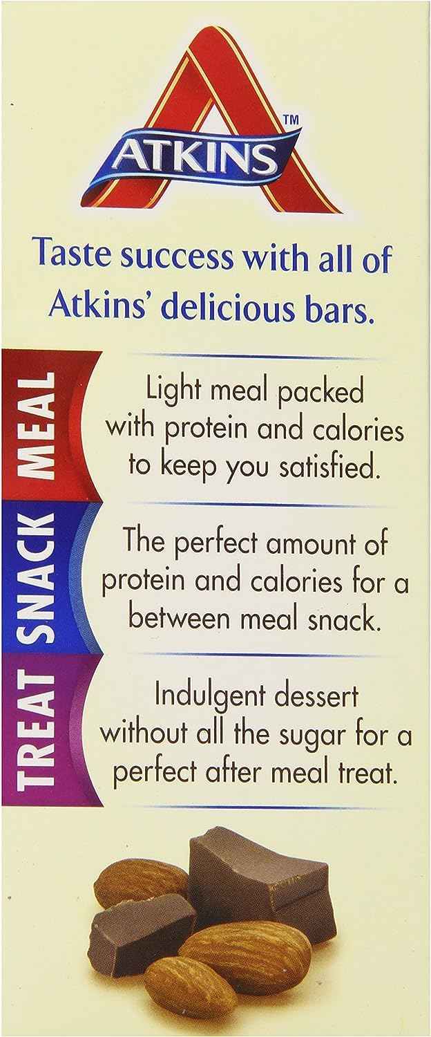 Atkins Endulge Chocolate Covered Almonds, 20 Count | 1g Sugar, Rich Chocolate Flavor, Crunchy Almonds, Individually Wrapped 1oz Packs, 4 Boxes of 5 Count Packs