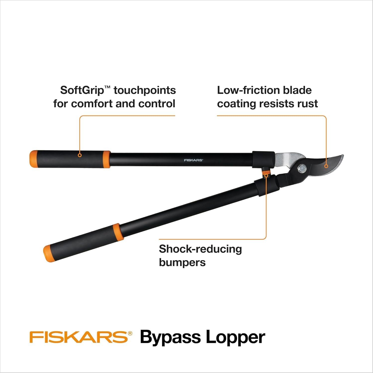 Fiskars 28” Garden Bypass Loppers, Tree Trimmer with 1.5" Cut Capacity