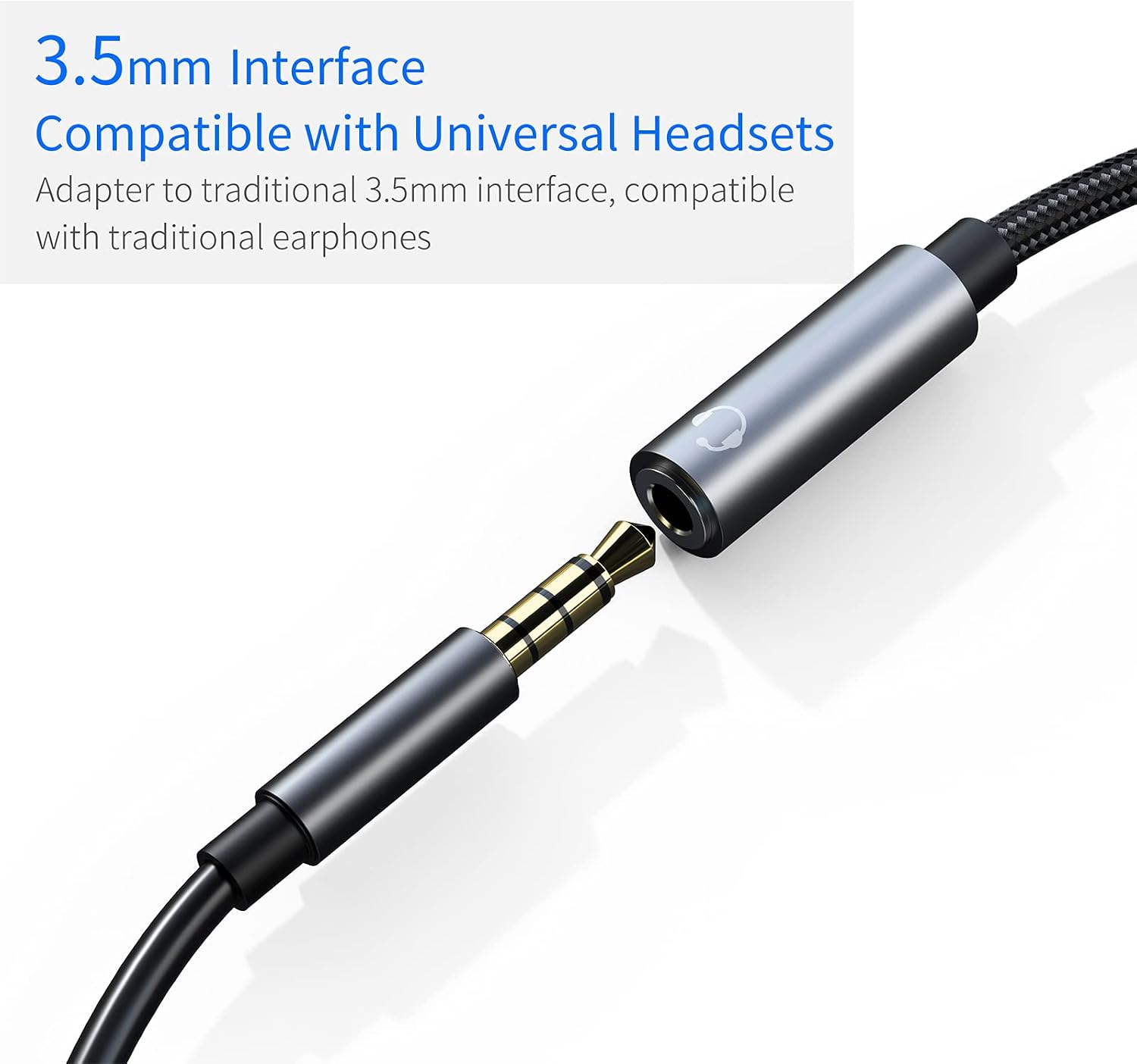 Subynanal USB c to 3.5mm Headphone and Charger Adapter,2 in-1 USB C PD 3.0 Charging Port to Aux Audio Jack and Fast Charging Dongle Cable Cord for iPhone 17 Iphone16, iPhone 15, Galaxy (Gray)