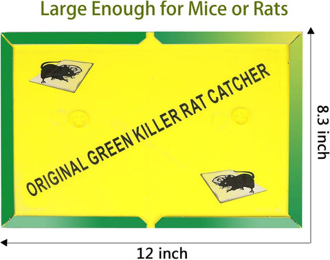 Ezoon 12 Pack Large Mouse Glue Traps with Enhanced Stickiness