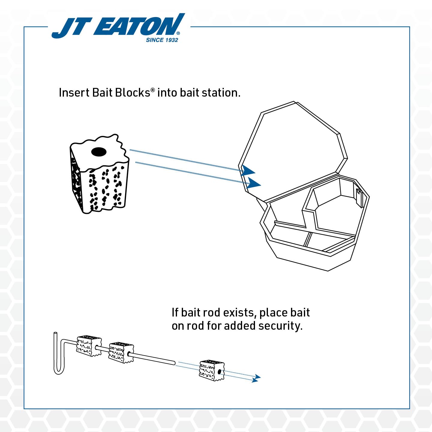 JT Eaton Anticoagulant Rodenticide Bait Block for Mice and Rats, Made in USA, Apple Flavor, 9 lb Pail of 144 Blocks