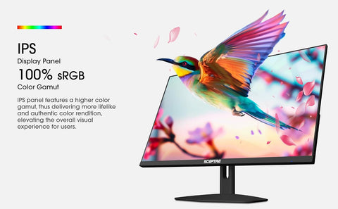 Sceptre New IPS 27-inch Prime Gaming Monitor 100Hz DP HDMI USB Type C, Build-in Speakers Machine Black 2026 (E275W-FP100T Series)