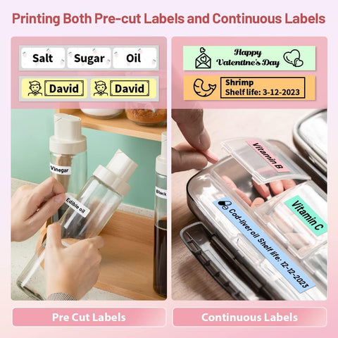 Phomemo Label Maker, Bluetooth Mini Portable Label Printer for Home School