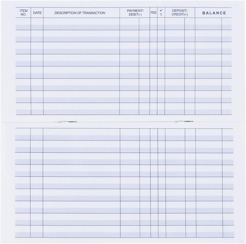 20 Pack Checkbook Register, Check Registers for Personal, Blank Ledger Transaction Registers for Personal or Business Bank, Check Register Book for Checking and Saving Account, Deposit and Credit Card