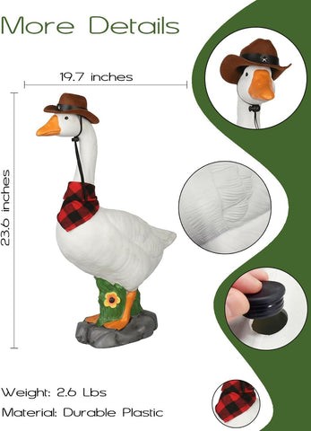LarpGears Premium Adjustable Large 23 Inch Porch Goose Statue
