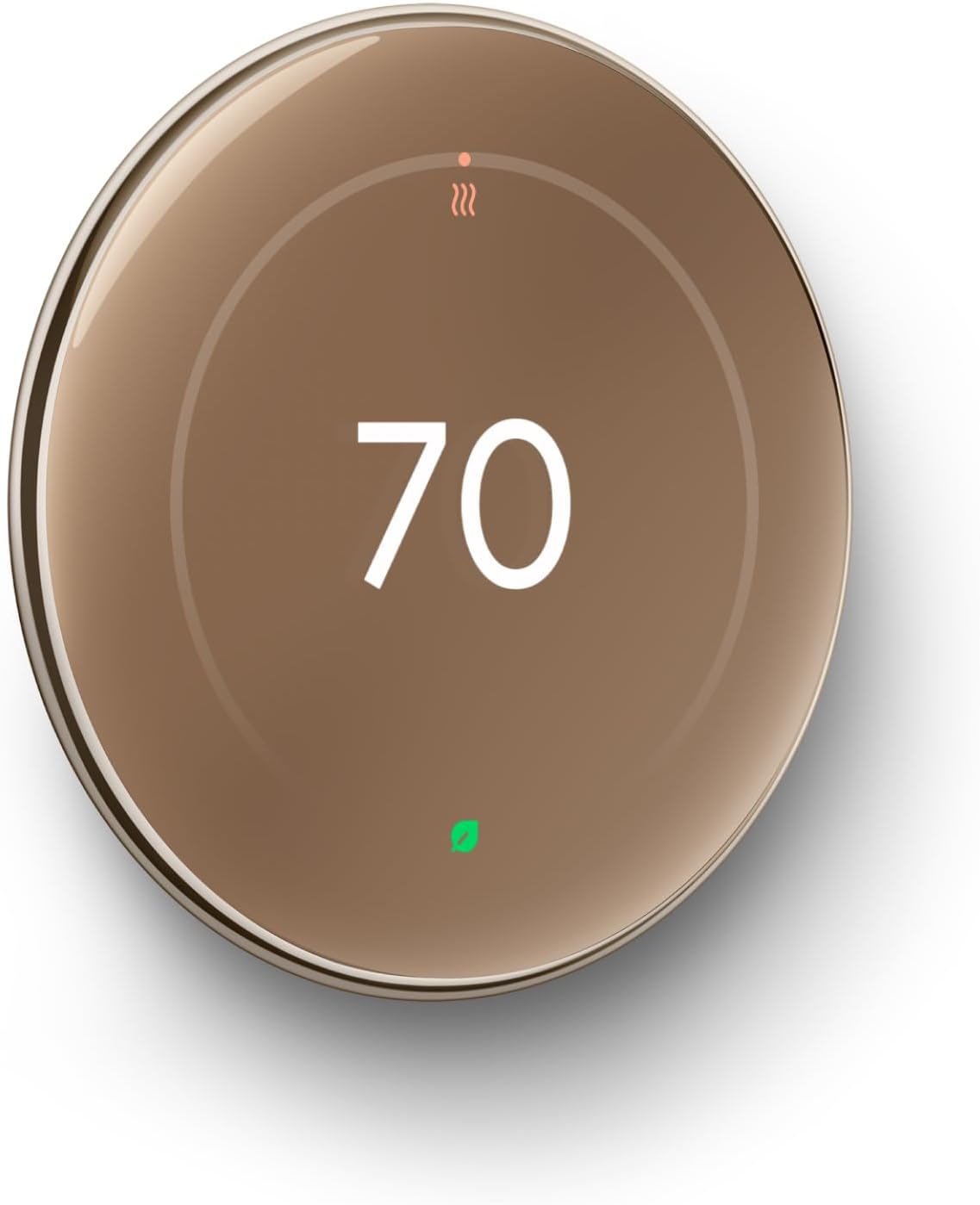 Google Nest Learning Thermostat (4th Gen, 2024) with Nest Temperature Sensor - Energy Saving Smart Thermostat - Compatible with Alexa, Apple HomeKit and Google Home App - Polished Gold