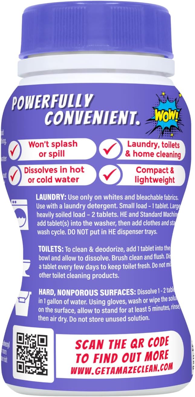 AMAZE Ultra Concentrated Bleach Tablets – Lavender Scent [32 tablets]